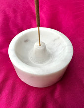 Load image into Gallery viewer, White Marble Incense Holder w/ Lavender Incense