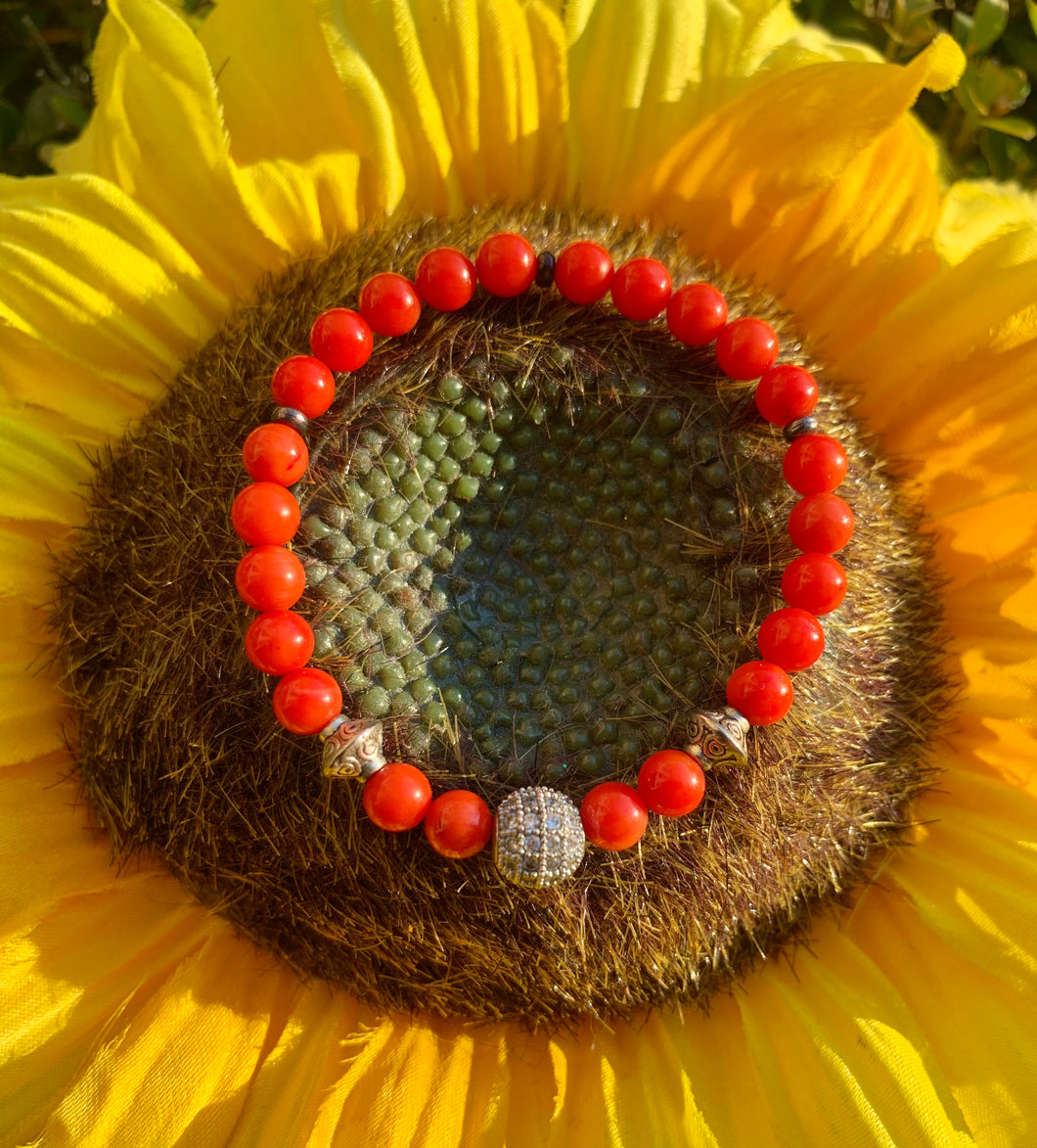 Red Coral Bracelet| Optimism + Creativity