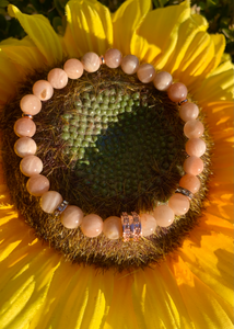 Sunstone + Rose Gold Bracelet| Energizing + Good Fortune